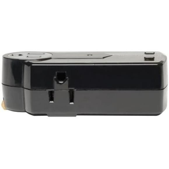 3 Outlet Portable Surge Protector Power Strip, Direct Plug In, 2 USB - Picture 4 of 7